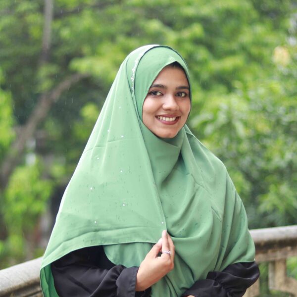 Liyana 2 Minutes Hijab (Water Mint) - Premium Cherry Fabri