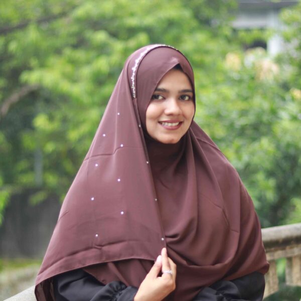 Liyana 2 Minutes Hijab (Coffee) - Premium Cherry Fabric