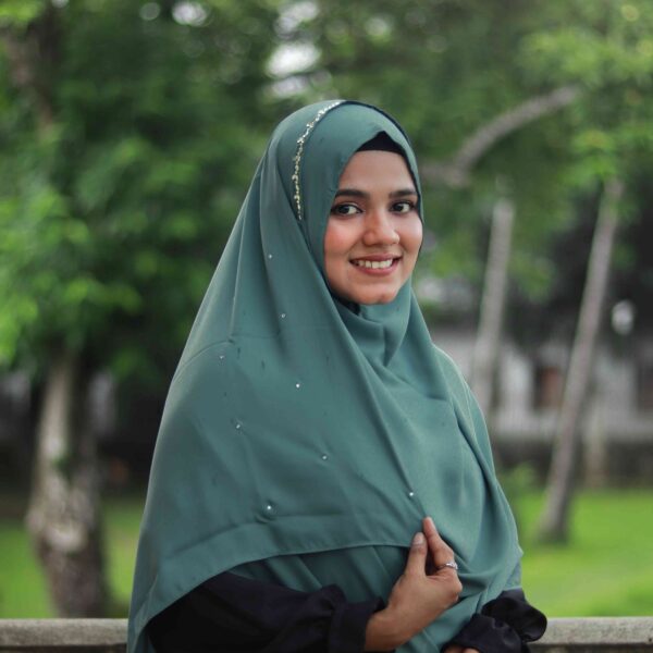 Liyana 2 Minutes Hijab (Dark-Cyan) - Premium Cherry Fabric