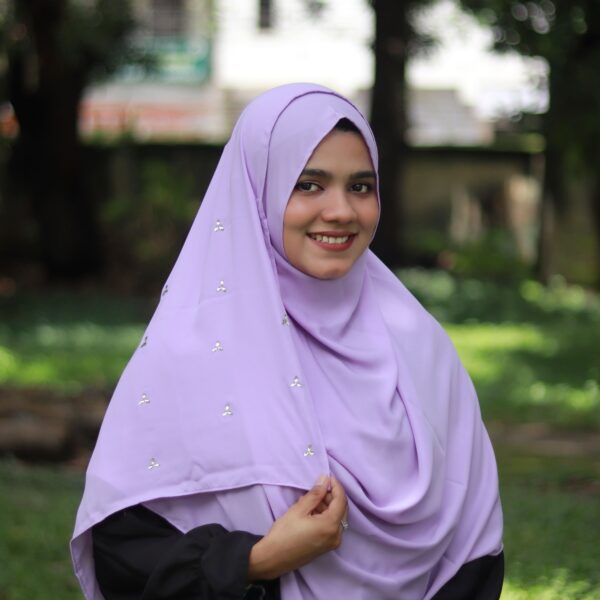 Sana 2 Minutes Hijab (Lite-Purple) - Premium Cherry Fabri
