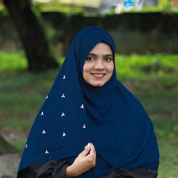 Sana 2 Minutes Hijab (Navy Blue) - Premium Cherry Fabric
